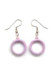 Small Ceramic Hoop Dangles